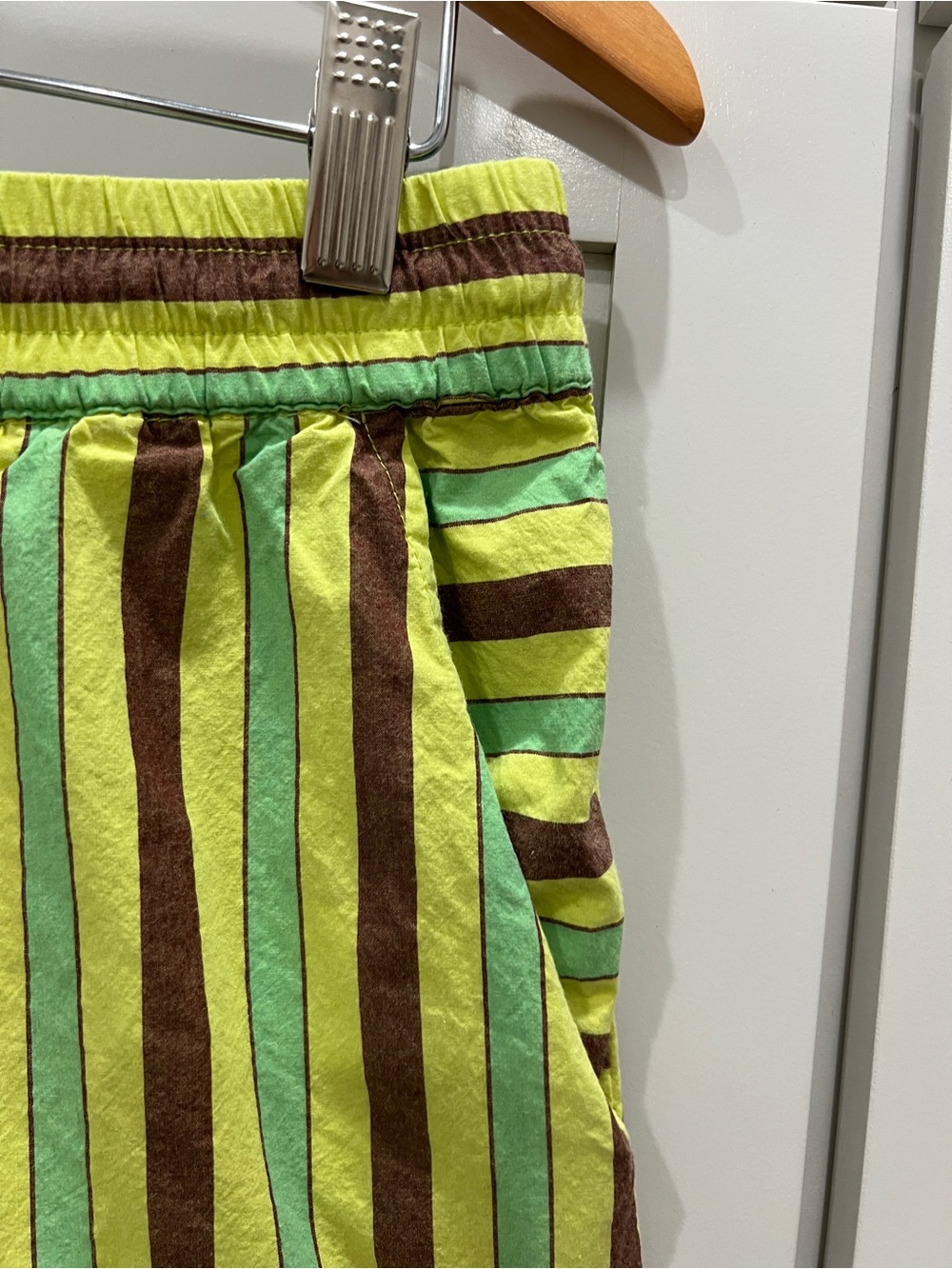 Damson Madder Ritik Trousers UK 16 US 12 Tropical Stripe Organic Cotton - Picture 5 of 7